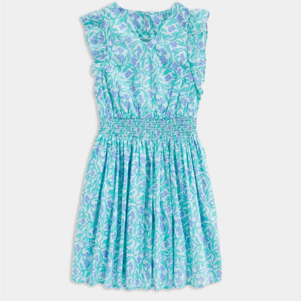 Vineyard Vines Girls' Guana Floral Smocked Waist Dress